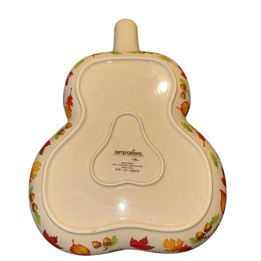 Temptations Fall Tray Platter Pumpkins Acorns Leaves PPP - LD - 206916